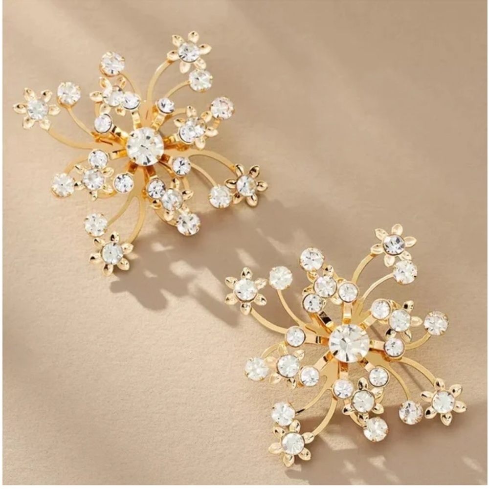 NWT Anthropologie Starburst Gold Post Earrings